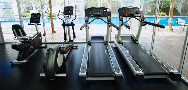 Empty treadmills